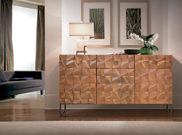 GINER Y COLOMER Aparador industrial de madera de mango y detalles en metal